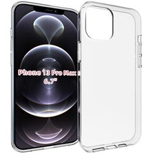 Techno Guru iPhone 13 Pro Max Esnek ve Şeffaf Sheer Premium Tpu Silikon Kılıf