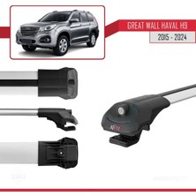 DBC Online Great Wall Haval H9 2015 ve Sonrası ile Uyumlu Ace-1 Ara Atkı Tavan Barı Gri