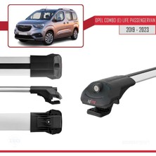 DBC Online Opel Combo (E) Life Passengervan 2019-2023 Arası ile Uyumlu Ace-1 Ara Atkı Tavan Barı Gri