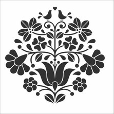 Stencil Sarayi Boyama Şablon Çiçek ve Meyve - 5042