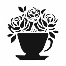 Stencil Sarayi Boyama Şablon Çiçek ve Meyve - 7914