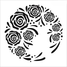 Stencil Sarayi Boyama Şablon Çiçek ve Meyve - 1319