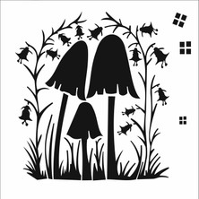 Stencil Sarayi Boyama Şablon Çiçek ve Meyve - 1530