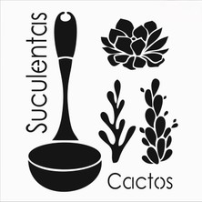 Stencil Sarayi Boyama Şablon Çiçek ve Meyve - 8081