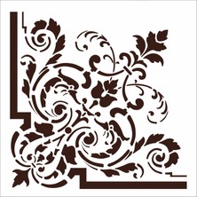 Stencil Sarayi Boyama Şablon Köşe - 8541