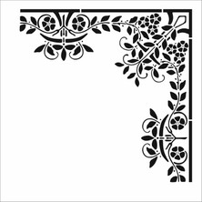 Stencil Sarayi Boyama Şablon Köşe - 8534