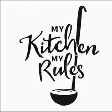 Stencil Sarayi Boyama Şablon Mutfak Obje ve Yazıları - 8246