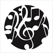 Stencil Sarayi Boyama Şablon Muzik - 1322