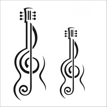 Stencil Sarayi Boyama Şablon Muzik - 1108