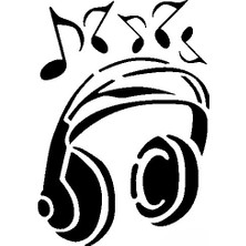 Stencil Sarayi Boyama Şablon Muzik - 4472