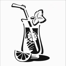 Stencil Sarayi Boyama Şablon Mutfak Obje ve Yazıları - 8294