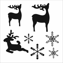 Stencil Sarayi Boyama Şablon Yeni Yıl - 7982