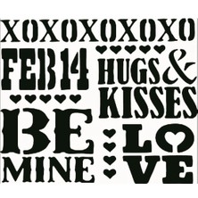 Stencil Sarayi Boyama Şablon Yazı ve Numaralar - 4377