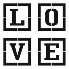 Stencil Sarayi Boyama Şablon Yazı ve Numaralar - 8464