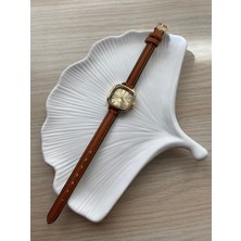 Quartz Retro Minimal Ince Deri Kordon Kadın Kol Saati