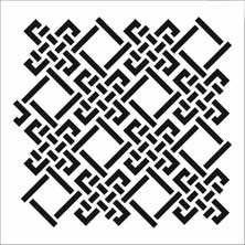 Stencil Sarayi Boyama Şablon Zemin Deseni - 4327