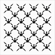 Stencil Sarayi Boyama Şablon Zemin Deseni - 4348