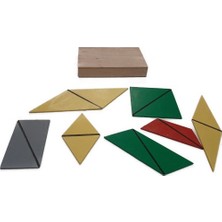 Montessori Gemisi Montessori Yapıcı Üçgenler Dikdörtgen Kutu  | Ahşap Geometri ve Yapılandırma Materyali | Matematik Materyalleri | Ahşap Oyuncak | Okul Öncesi Eğitim Materyali