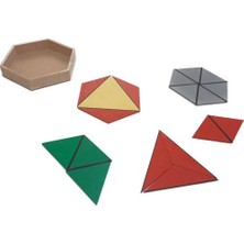 Montessori Gemisi Montessori Yapıcı Üçgenler Küçük Altıgen Kutu  Ahşap Geometri ve Yapılandırma Materyali | Matematik Materyalleri | Ahşap Oyuncak | Okul Öncesi Eğitim Materyali