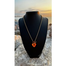 Queen Accessory Kilit Detay Kalp Kolye