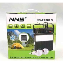 Marka Aksesuar Solar Enerjili Şarjlı USB Girişli 2 Ampullu Kamp Işığı