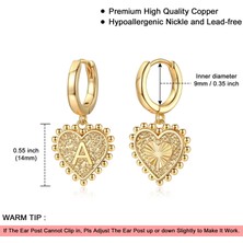 Cktjewelry Kalp Küpe Kadınlar Için S925 Ayar Gümüş Post Kız Küpe (Yurt Dışından)