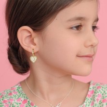 Cktjewelry Kalp Küpe Kadınlar Için S925 Ayar Gümüş Post Kız Küpe (Yurt Dışından)