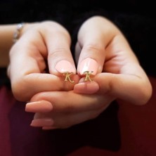 Cktjewelry Laatikui Gümüş Damızlık Küpe 14K Altın Kaplama Hipoalerjenik Küpe (Yurt Dışından)