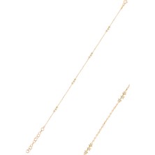 Söğütlü Silver Gümüş Rose Zirkon Taşlı Kayan Yıldız Bileklik SGTL12503ROSE
