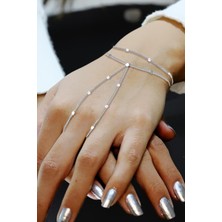 Söğütlü Silver Gümüş Pullu Gurmet Zincirli Çift Sıra Şahmeran  SGTL12499RODAJ