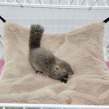 Huoxun Shop B K Tarzı M34X34CM Sıcak Hamster Hamak Sıçan Asılı Yatak Evi Küçük Hayvan Kafesi Kemirgenler Tavşan Çift Katlı Peluş Pamuk Yuva Pet Malzemeleri (Yurt Dışından)
