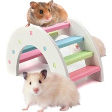 Huoxun Shopb C Stili Sevimli Hamster Renkli Merdiven Oyuncakları Küçük Hayvanlar Tırmanma Ahşap Gökkuşağı Köprü Oyuncak Pet Aksesuarları 14 x 7 x 8 cm x 3.15 (Yurt Dışından)