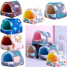Huoxun Shop B Type3-L Stili Sevimli Rahat Tavşan Sincap Mini Kafes Sıcak Mat Hamster Evi Küçük Hayvan Yatak Güneşlik Fare Yuvası (Yurt Dışından)