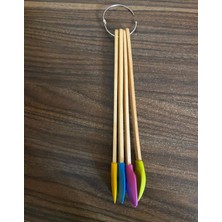 Arthane 4 Lü Renkli Isıya Dayanıklı Ahşap Saplı Spatula Kaşık Seti (26 Cm)