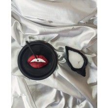 Lydia Accessory Siyah Deniz Kabuğu Mumluk ve Dudak Tütsülük