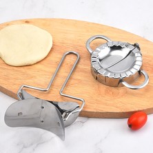Lianghao Shopb Büyük Sarmalayıcı Stili Dumpling Kalıbı Jiaozi Yapıcı Paslanmaz Çelik El Hamur Sıkıcı Daire Rulo Makinesi Mutfak Pizza Pastacılık Kesiciler Pişirme Araçları (Yurt Dışından)
