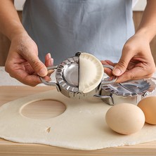 Lianghao Shopb Büyük Sarmalayıcı Stili Dumpling Kalıbı Jiaozi Yapıcı Paslanmaz Çelik El Hamur Sıkıcı Daire Rulo Makinesi Mutfak Pizza Pastacılık Kesiciler Pişirme Araçları (Yurt Dışından)