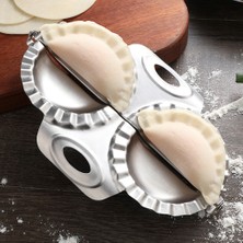 Lianghao Shopb Resim Stili Olarak Dumpling Kalıbı Paslanmaz Çelik Dumpling Kalıp 2 Yuvaları Kendin Yap Wonton Yapıcı Kalıp Mutfak Aksesuarı (Yurt Dışından)