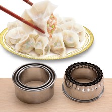 Lianghao Shopb Yuvarlak Kenar Stili Hamur Kesme Aracı Kurabiye Hamur Yapıcı Mantı Kaplama Kalıpları Paslanmaz Çelik Mutfak Aletleri Mantı Kesici (Yurt Dışından)