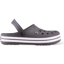 Füme Renkli Liger Unisex Confort Medikal Hemşire Sabo Terlik Düz Taban Hafif ve Konforlu