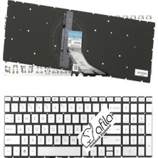 Afila Hp Spectre X360 15-DF0009NC, 15-DF0009NF, 15-DF0009TX Notebook Klavyesi (Silver, Gri Tr) Işıklı