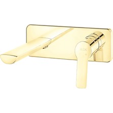 E.C.A Eca Luna Ankastre Lavabo Bataryası Sıva Üstü Tek Rozet Altın Renkli 102867606-K