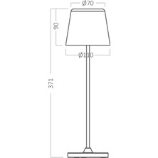 Braytron BK06-00080-BRY Tower 3W 3000K Günışığı Siyah Renk IP44  LED Masa Lambası