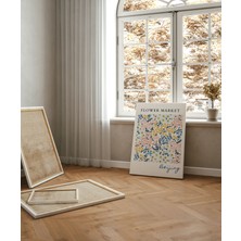 Pegziz Minimalist Çiçekler Çin Pekin Temalı Dekoratif Kanvas Tablo - Modern Duvar Dekorasyon Sanatı