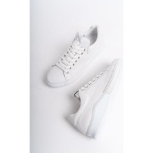 Modabuymus Harry Beyaz Hakiki Deri Sneaker Kadın Günlük Spor Ayakkabı