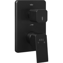 E.C.A Tiera Ankastre Banyo Bataryası Sıva Üstü 2 Yollu Mat Siyah Renkli 102167235C1-KDE