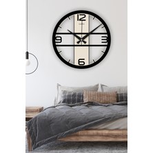 Landiwork Ahşap Modern Duvar Saati, Sessiz Mekanizmalı Duvar Saati, Dekoratif Duvar Saati, Çocuk Odası Duvar Saati, Yeni Ev Hediyesi, 42cm
