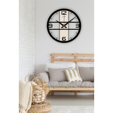 Landiwork Ahşap Modern Duvar Saati, Sessiz Mekanizmalı Duvar Saati, Dekoratif Duvar Saati, Çocuk Odası Duvar Saati, Yeni Ev Hediyesi, 42cm