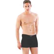 Miraxx ETSDVFH3452  Emay Uzun Terletmeyen Dikişsiz Erkek Boxer Siyah