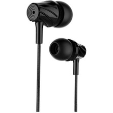 Sunix Stereo Ses Mikrofonlu 3.5mm Jack Kulak Içi Kablolu Kulaklık Siyah Sx-07